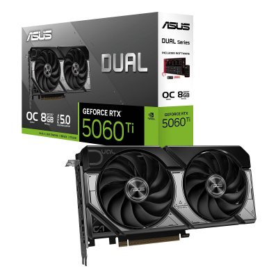 Placa Gráfica Asus NVIDIA GeForce RTX 5060 Ti "Blackwell" Dual OC 8GB GDDR7 DLSS4