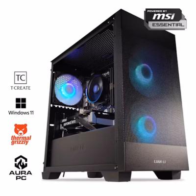 Computador AURA Gamer-PC Ryzen 5 7500F 32GB DDR5 1TB RTX 5060 WiFi W11