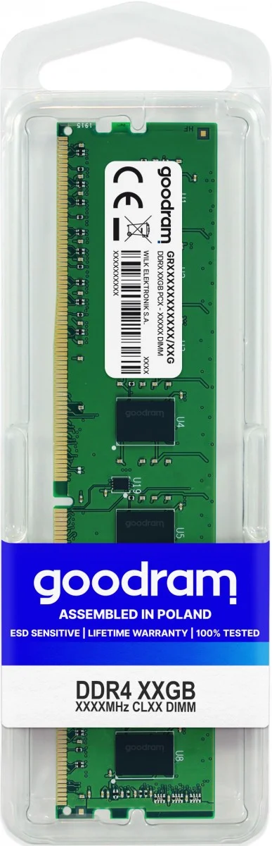Memória RAM Goodram 8GB DDR4 2666MHz CL19 SR DIMM - GR2666D464L19S/8G