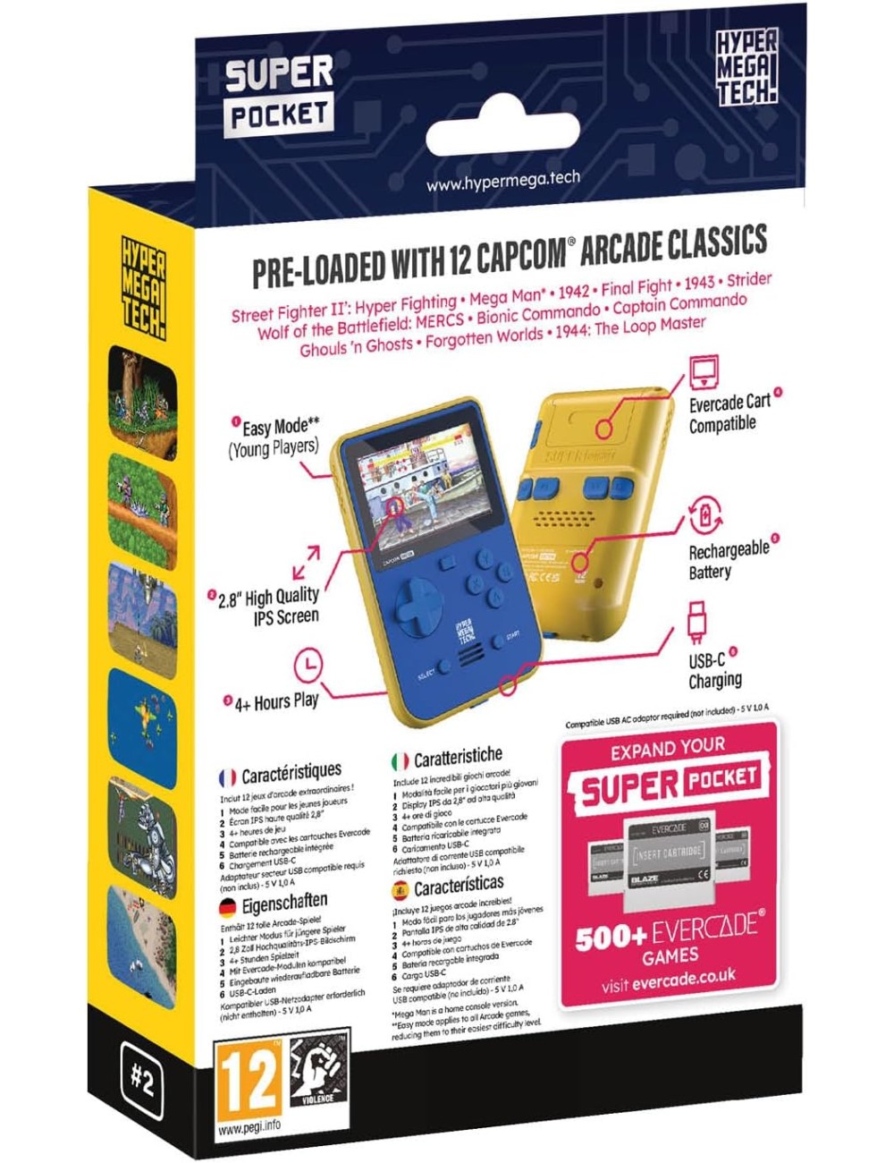 Consola Portátil Retro - Evercade Super Pocket: Capcom Edition (12 Jogos Incluídos) - Image 4