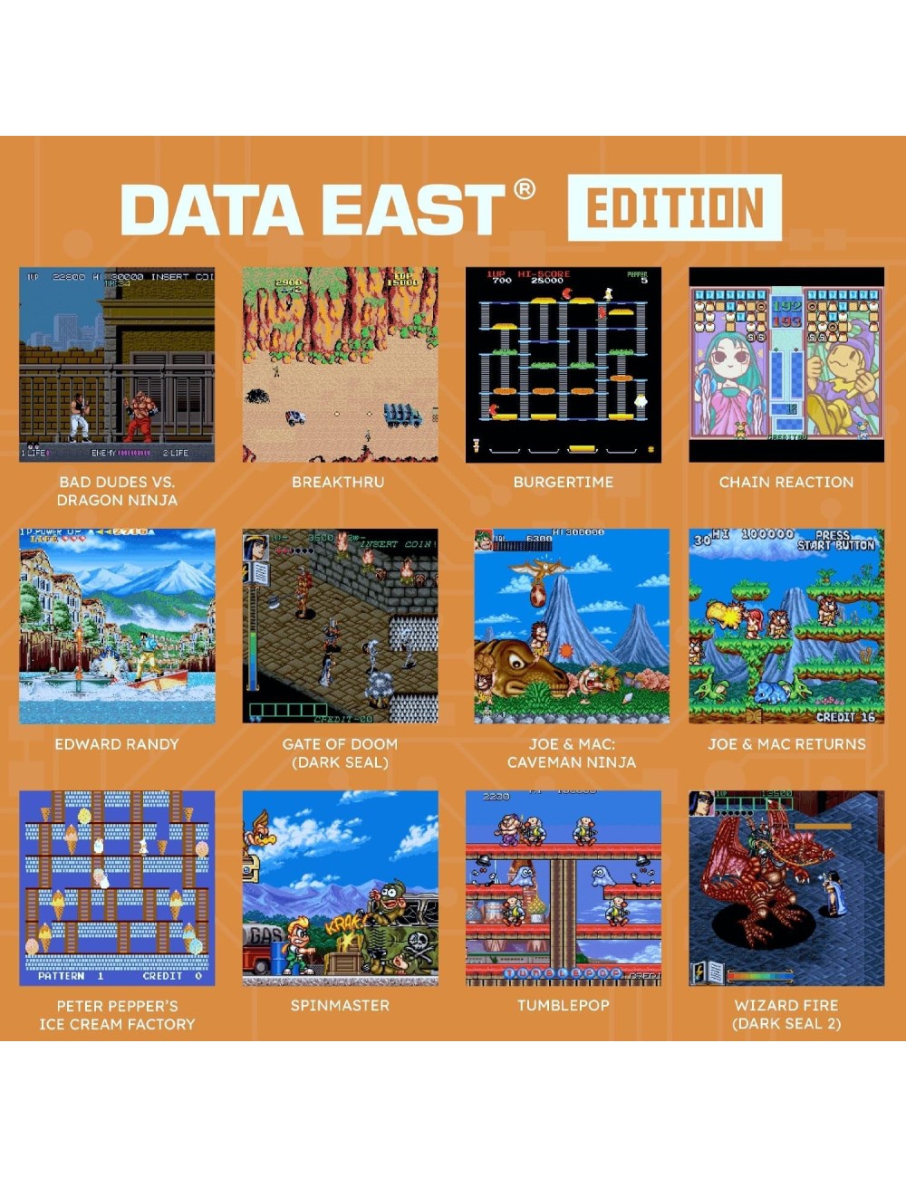 Consola Portátil Retro - Evercade Super Pocket: Data East (18 Jogos Incluídos) - Image 4