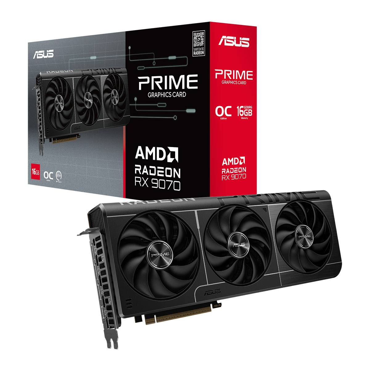 Placa Gráfica Asus AMD Radeon RX 9070 "RDNA 4" Prime OC 16GB GDDR6