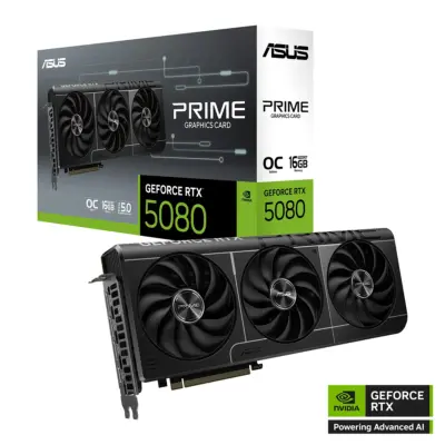 Placa Gráfica Asus NVIDIA GeForce RTX 5080 "Blackwell" Prime OC 16GB GDDR7 DLSS4