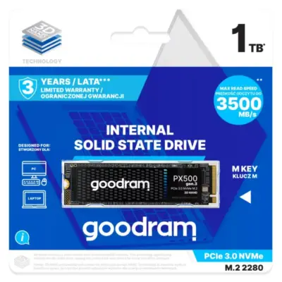 1TB SSD Disco Interno GOODRAM PX500 PCIe 3x4 M.2 2280