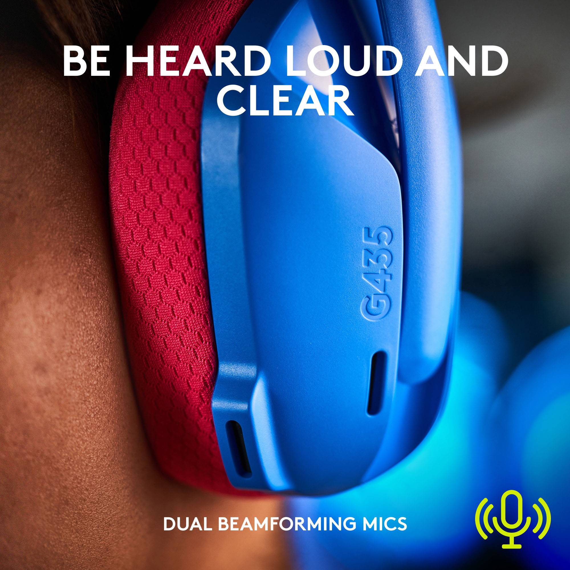 Headset Logitech G435 Lightspeed Wireless Gaming Azul - Image 5