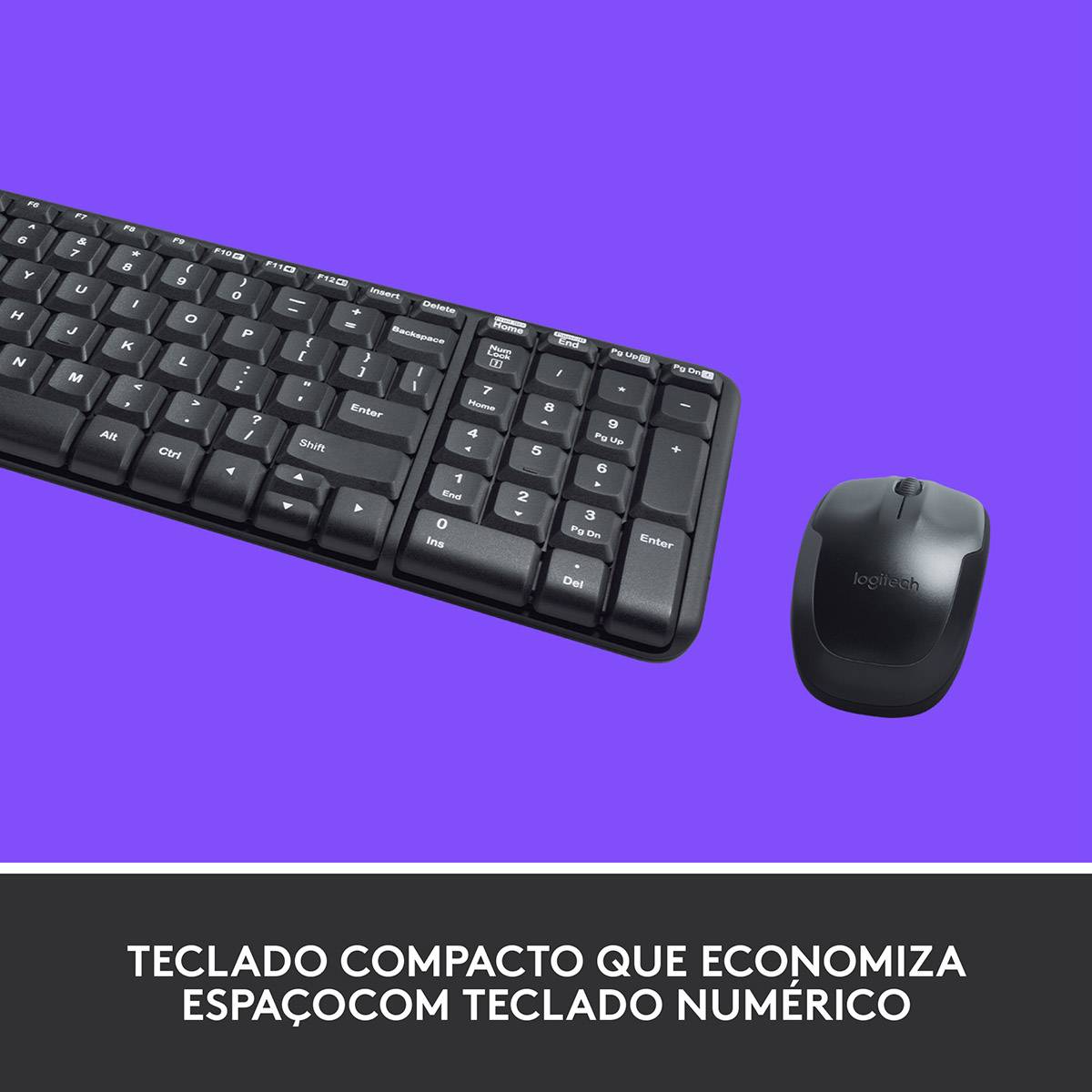 Teclado + Rato Logitech MK220 Wireless PT - Image 3