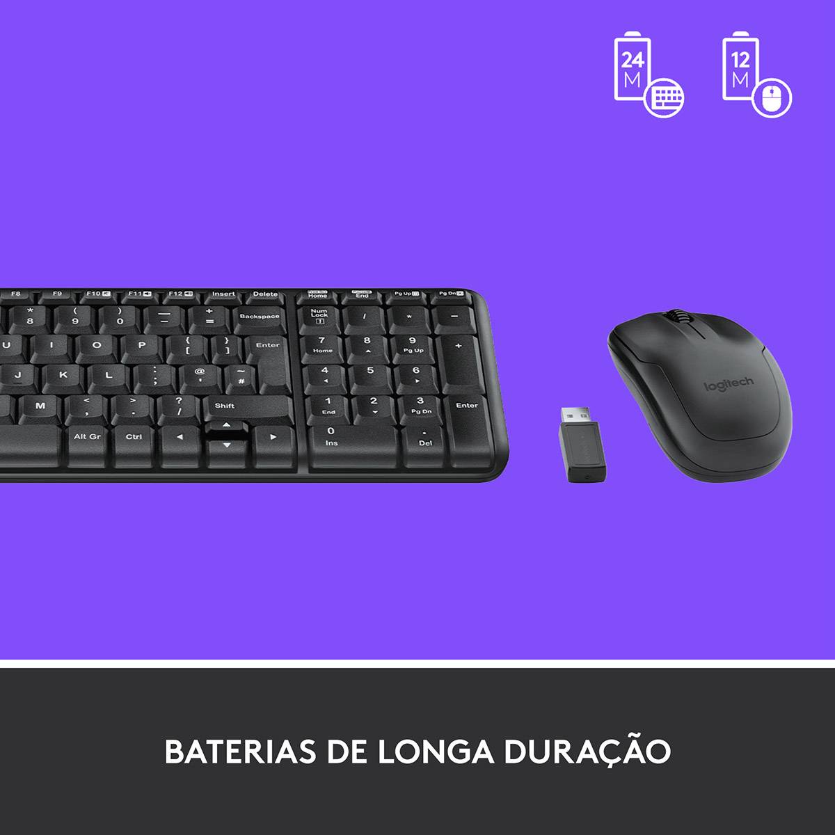 Teclado + Rato Logitech MK220 Wireless PT - Image 5