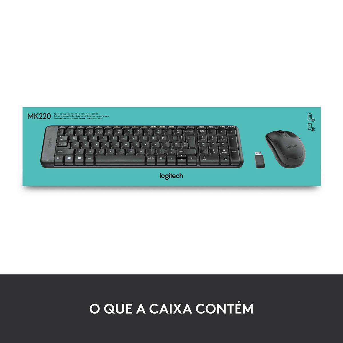 Teclado + Rato Logitech MK220 Wireless PT - Image 7