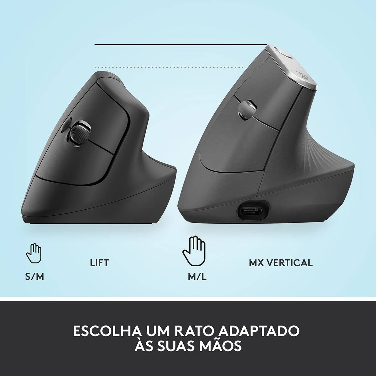 Rato Laser Logitech Lift Vertical Ergonomic Wireless/Bluetooth 4000DPI Graphite - Image 10