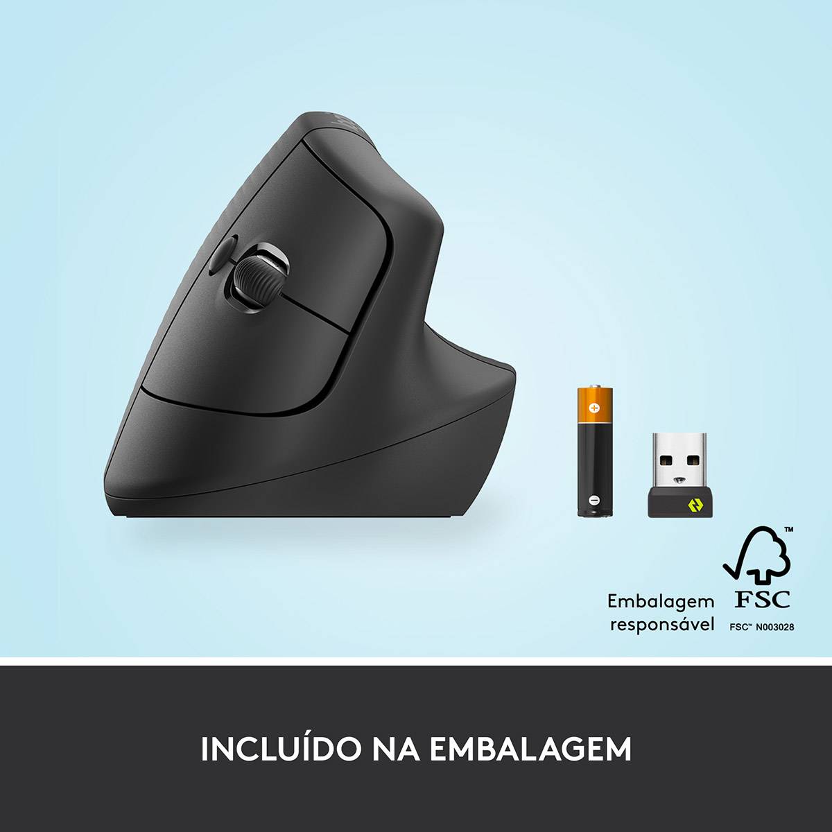 Rato Laser Logitech Lift Vertical Ergonomic Wireless/Bluetooth 4000DPI Graphite - Image 8