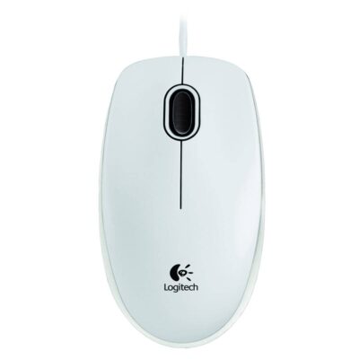 Rato Óptico Logitech B100 USB Wired Ambidestro 1000DPI Branco