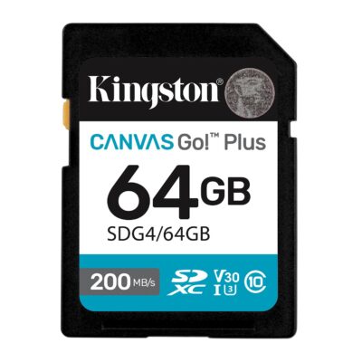 KINGSTON 64GB SDXC CANVAS GO! PLUS CLASSE 10 UHS-I U3 V30