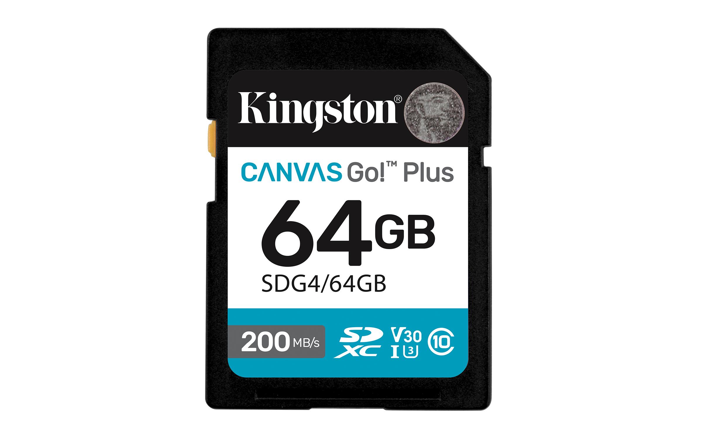 KINGSTON 64GB SDXC CANVAS GO! PLUS CLASSE 10 UHS-I U3 V30