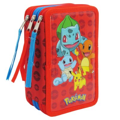 Estojo Triplo Pokémon (39 Peças) - CYP Brands