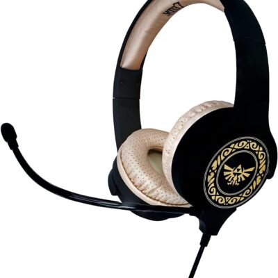 Auscultadores OTL Zelda Crest Black and Gold Kids Interactive