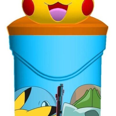 Copo 3D  com Tampa e Palha 360 ML - Pokemon Distorsion