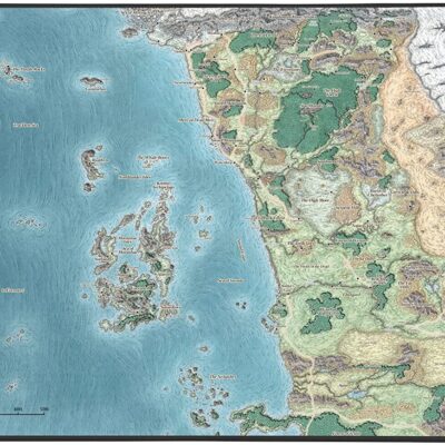 Tapete Rato XXL - Dungeons And Dragons: Faerun Map