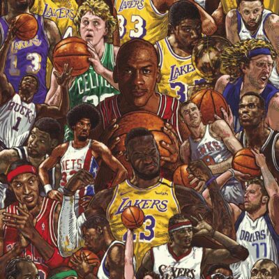 Poster Basketball Superstars