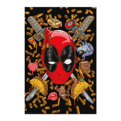 Poster Marvel Deadpool - Bullets And Chimichangas