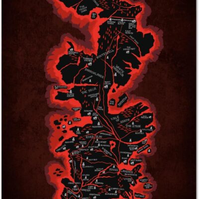 Poster Game of Thrones: House of the Dragon - Westeros Map