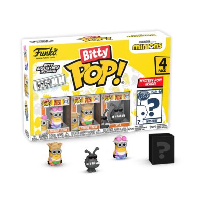 Funko Bitty Pop!: Minions Mini Collectible Toys 4-Pack - Tourist Dave, Tourist Jerry, Kyle, & Mystery Chase Figure