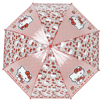 Guarda-Chuva Manual Transparente Hello Kitty 48cm