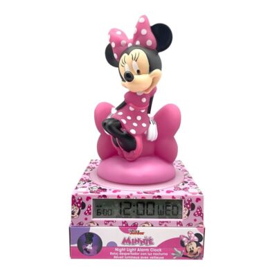 Lâmpada 3D Com Despertador - Minnie Disney