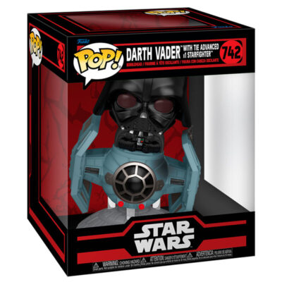 Figura Funko POP! Rides Deluxe: Star Wars - Darth Vader with Tie Advanced Starfighter 742