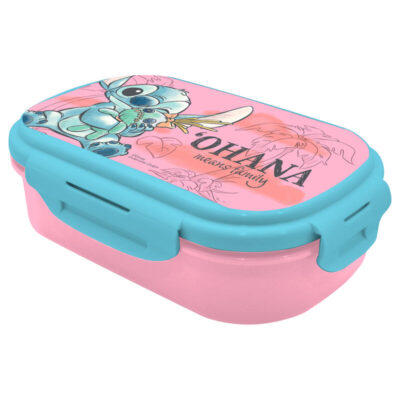 Lancheira + Talheres: Disney - Stitch
