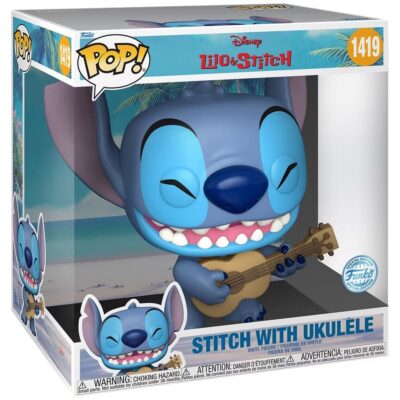 Figura Funko POP! Disney: Stitch with Ukulele (Jumbo Sized) 1419