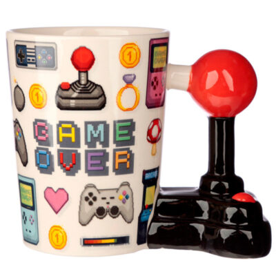 Caneca Cerâmica 3D - Joystick Pixel: Game Over