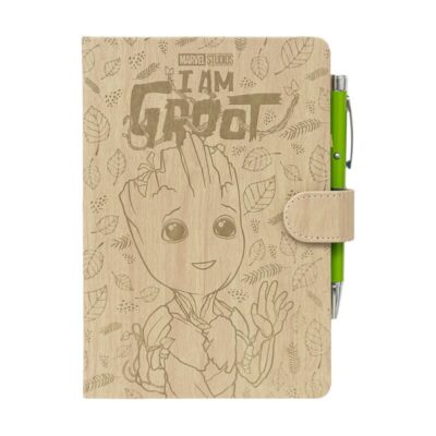 Conjunto Caderno A5 + Caneta - Marvel Groot