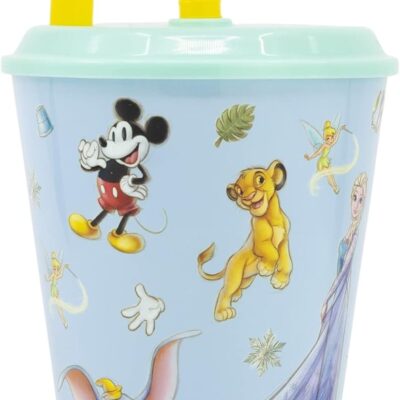 Copo 430 ML com Tampa e Palha - Disney 100