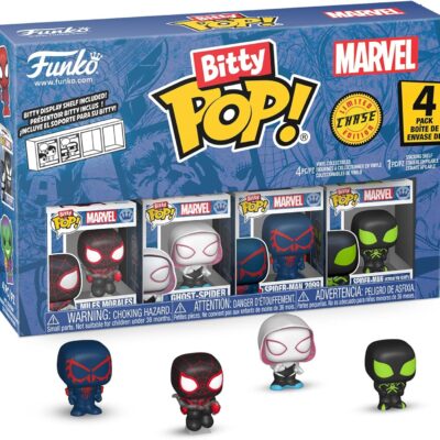 Figura Funko Bitty POP! 4-Pack - Marvel: Miles Morales / Ghost Spider / Spider-Man 2099 / Spider-Man Stealth Suit