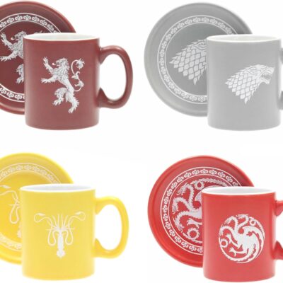 Conjunto 4 Chávenas de Café com Pires- Game of Thrones Houses