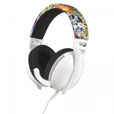 Headset Indeca Graffiti Multiplataforma Branco (Com Fios)