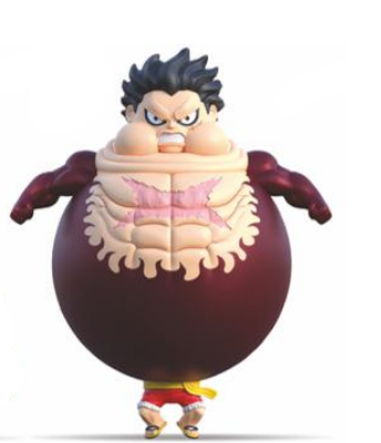 Figura Elastikorps Maxi Fighter - One Piece: Luffy Tankman