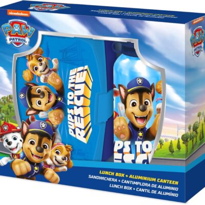 Garrafa Aluminio 500ml + Lancheira - Paw Patrol