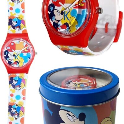 Relógio Analógico em Caixa de Metal - Disney Mickey