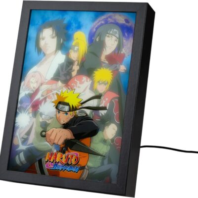 Quadro Ilustrado com Iluminação LED - Naruto Shippuden