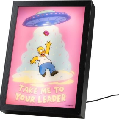 Quadro Ilustrado com Iluminação LED - The Simpsons