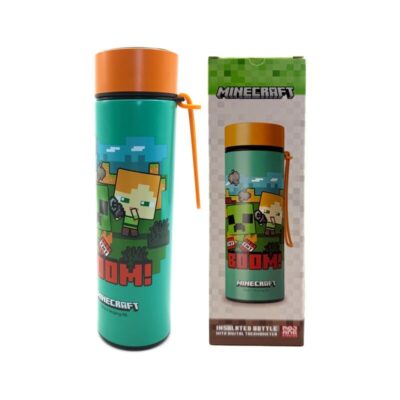 Garrafa com Termómetro Digital 450ml - Minecraft