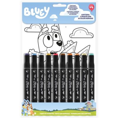 Set de Colorir - Pinta com Números: Bluey