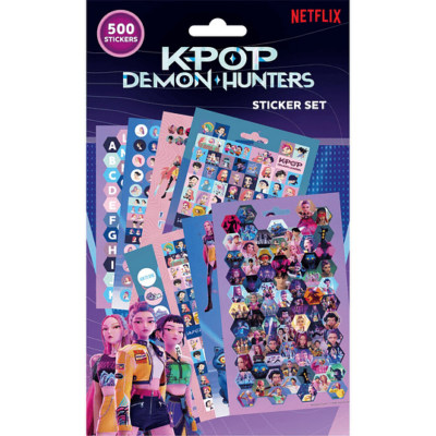 Folha de 500 Autocolantes - KPop Demon Hunters