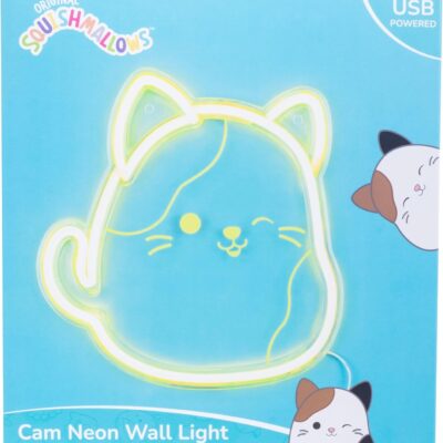Squishmallows Cam the Cat Neon Wall Light