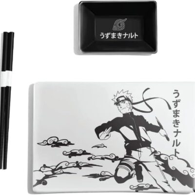 Conjunto de Sushi em Cerâmica - Naruto Shippuden
