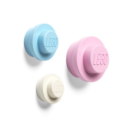 LEGO Wall Hanger Set (Branco, Azul Claro, Rosa)