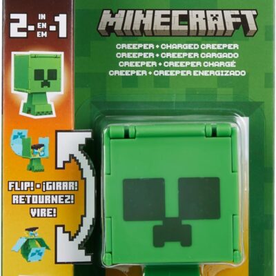 Figura Mattel Flippin' Figs - Minecraft: Creeper + Charged Creeper