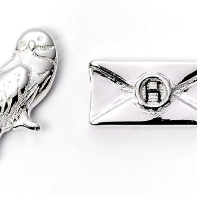 Brincos Stud - Harry Potter: Hedwig e Carta