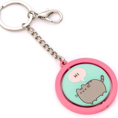 Porta Chaves Giratório - Pusheen: Hi, Bye Rosa e Azul